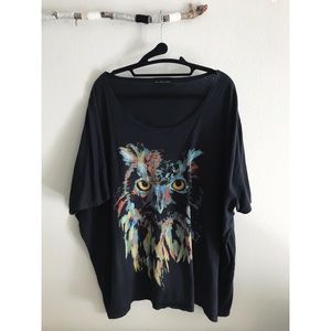 Overzised Cozy Owl Tee